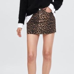 Zara Leopard Skirt